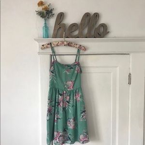 LC mint floral dress with belt